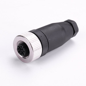 M12 thẳng chèn 5-lỗ nữ kết nối hàng không cắm solderless mạ vàng không thấm nước kết nối cảm biến - Product Image 4