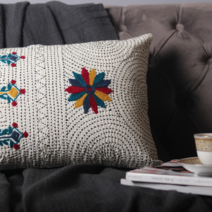 Indian Designer New <b>Pillow</b> Cushion <b>Collection</b> Autumn 2022 Bohemian Wholesale Colourful Kantha Hand Embroidery <b>Pillow</b> Cover - Product Image 5