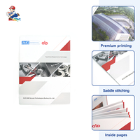 Brochure personnalisée avec conception de couleur sur mesure, reliure agrafée, papier d'art, logo personnalisé et service d'impression en relief