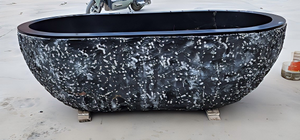อ่างอาบน้ำรูปวงรีสั่งทำพิเศษสุดหรูหราทันสมัย ลายหยกหมึก ลายภาพวาดหมึก แบบตั้งพื้น สำหรับแช่ตัวในห้องน้ำ วิลล่า โรงแรม บ้าน - Product Image 2