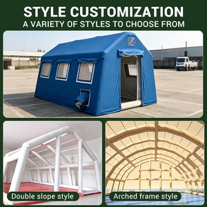 <span class=keywords><strong>Tente</strong></span> de secours gonflable commerciale robuste en PVC bleu imperméable à montage rapide pour campement d'urgence OEM ODM - Product Image 6