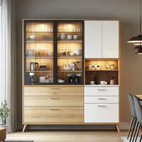 Buffet de salle à manger de luxe personnalisé Buffet professionnel pour la maison Armoires de cuisine en bois Stockage moderne Salon en métal