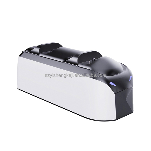 Hot Sale Private Mould PS5 Dual Charging Dock Station for PS5 Slim Pro Game Controller Double Charger Stand Base with RGB Light