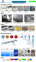 Système de ventilation textile anti-moisissure à installation facile pour hôpitaux, avec conduits d'air carrés industriels en tissu