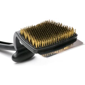 All'inizio 76160 Jumbo Black Grill Brush e raschietto accessori essenziali per barbecue