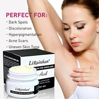 Crème éclaircissante efficace pour la peau à l'acide kojique et à la niacinamide, blanchiment des aisselles et des parties intimes