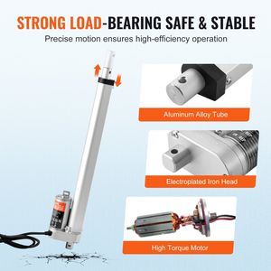 DB Wholesale 12V <b>Linear</b> <b>Actuator</b> 12 Inch High Load 330lbs/1500N 0.19"/s Motion Mounting Robot Model D0100H5397T - Product Image 5