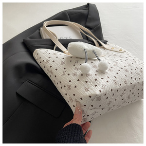 Trendy and stylish printed women's shoulder bag with a unique <b>bow</b> fresh and casual design <b>large</b> capacity versatile and high-end - Product Image 5