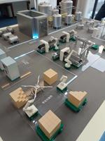 Échelle architecturale de machines industrielles de lumières fluides modèle d'équipement