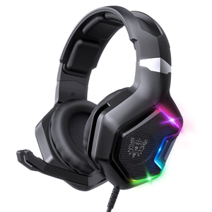 หูฟังเกมมิ่งแบบมีสาย <span class=keywords><strong>Onikuma</strong></span> High End LED RGB รุ่น <span class=keywords><strong>K10</strong></span> <span class=keywords><strong>Pro</strong></span> สีดำ สำหรับ PS5 - Product Image 1