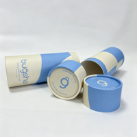 Emballage en tube de papier pour thé biodégradable et recyclable avec étiquetage personnalisé, laminage mat et bord roulé