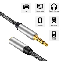 Kurze Aux-Kabel Vergoldetes 4-poliges 3,5-mm-Verlängerungsstecker-Audio-Musik adapter kabel 3,5-mm-Klinkenkabel