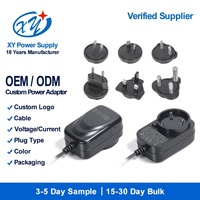 Adaptateur secteur mural multi-prises universel AC/DC 24V 1000mA 24W, alimentation à broches interchangeables pour appareils ménagers CE