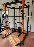 Machine Smith tout-en-un avec crossover par câble, rack de musculation, équipement de musculation multifonctionnel pour la maison avec pile de poids intégrée