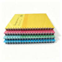 Carnet à spirales B5 imprimé sur mesure, carnet à spirales à couverture rigide, carnet à spirales avec couverture transparente en PP en gros pour étudiants
