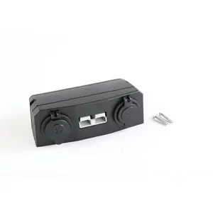 12V Cigarrillos Dual 3.1A Puerto de cargador USB Ander-son Conector de enchufe de batería Soporte de montaje en superficie empotrada Panel Socket Marine RV