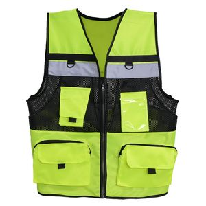 Gilet de sécurité réfléchissant personnalisé vêtements de sécurité haute visibilité en gros OEM en vrac vêtements de travail pour la sécurité routière de construction - Product Image 1