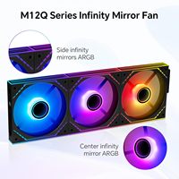 Ventilateurs de boîtier PC originaux Everflow X3 120mm ARGB PWM, lot de 3, raccordement en série, haut débit d'air, dissipateur thermique en plastique, roulement fluide, 28dBA CPU
