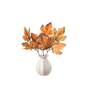 Branche d'érable artificielle CallaFloral, 3 feuilles, polyester, décoration intérieure, bouquet de mariage, décoration murale - Product Image 3