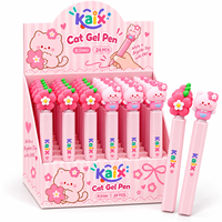 Stylos gel kawaii en forme de chat KAIX, 0,5 mm, mignons, style dessin animé, vente en gros pour étudiants et enfants