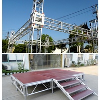 Structure de scène pour concert, DJ, événement, en aluminium, personnalisable, plateforme de performance, support assemblé, prix d'usine, vente en gros