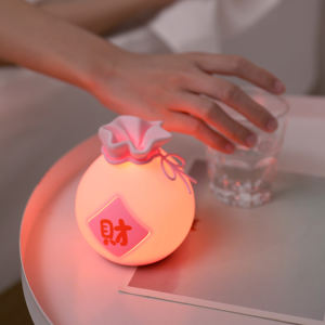 Bolsa de dinero con luz nocturna LED de silicona creativa, lámpara para dormir, colgante de pared para dormitorio, que implica riqueza <span class=keywords><strong>y</strong></span> <span class=keywords><strong>buena</strong></span> <span class=keywords><strong>suerte</strong></span> - Product Image 6