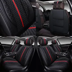 Surrounded Protector For Most Car Seat Cover Set PU Leather Vehicle Cushion Accessories