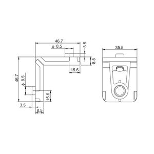 Cale d'angle pour connecteurs d'angle de <span class=keywords><strong>porte</strong></span> en aluminium J002 - Product Image 2