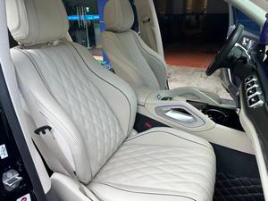 Fundas de Asiento Completas para GLE400e -- Gris Perla Plateado con Beige (Seis Plazas) - Product Image 3
