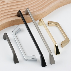 Modern Minimalist Solid Zinc Alloy Cabinet Wardrobe Door Handle 96mm Size <b>Black</b>+Gold for Kitchen Bedroom Warehouse Hotel - Product Image 2