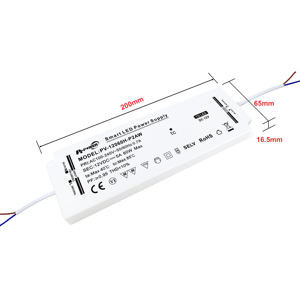 CUL 60W Driver LED à tension constante pour éclairage intérieur, boîtier plastique, IP20, 100-277VAC-DC, 12V 24V, transfert, PF élevé >0.95 - Product Image 2