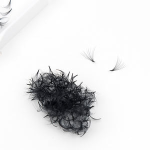 Super Matte Black 4D 5D 6D 8D Abanicos de pestañas sueltas Hechos a mano 1000 Fans Pro Curl Loose Promade Lashes - Product Image 5