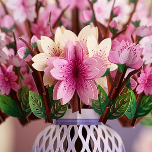 3D Flower Pop Up Greeting Card Bouquet Paper Standing Card for Birthday Party <b>Gift</b> - Product Image 3