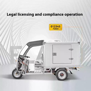 <span class=keywords><strong>Bici</strong></span> Cargo elettrica <span class=keywords><strong>a</strong></span> <span class=keywords><strong>tre</strong></span> <span class=keywords><strong>ruote</strong></span> con cabina congelata sistema di raffreddamento per la consegna del ghiaccio tutto in un triciclo più fresco - Product Image 6