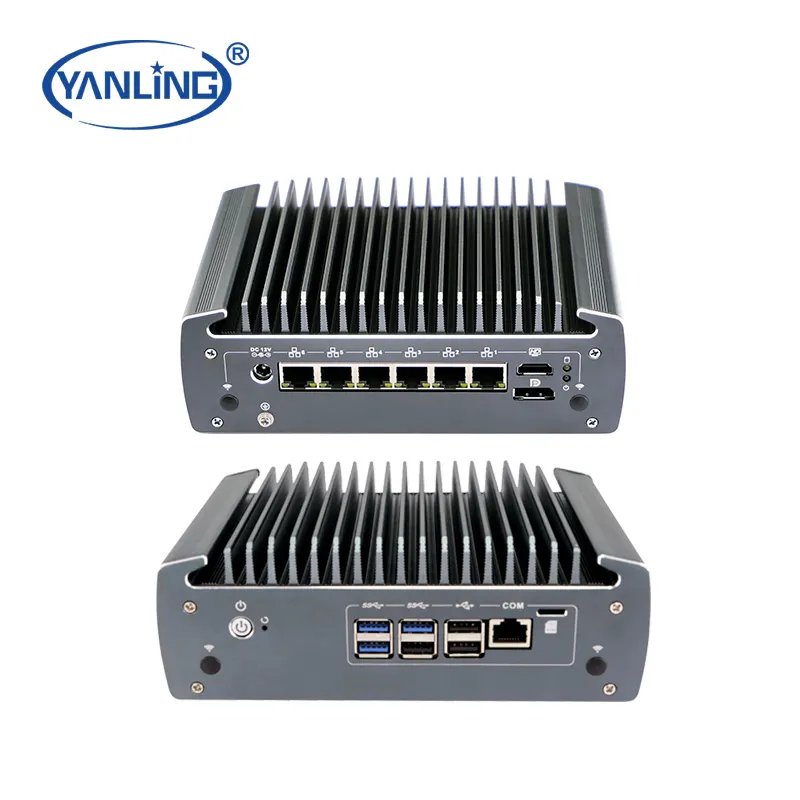 Hộp Cấu Trúc Tường Lửa Pfsense Model 6 LAN 5G Tường Lửa Công Nghiệp MINI Pc Không Quạt Bộ Xử Lý Lõi 10 Máy Tính Mạng VPN