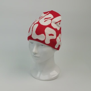 Cappelli a maglia neri su ordinazione all'ingrosso con Logo Jacquard Streetwear berretto per uomo e donna per i viaggi - Product Image 4