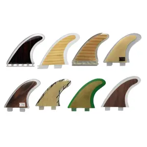 Wholesale Fiberglass High Strength Customized Logo Futures Surfboard Fins Wooden Surfboard Fins