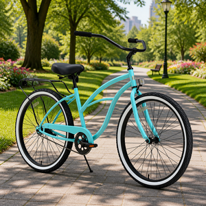 Vélo de plage Lowrider à une vitesse, 26 pouces, cadre en acier, vélo de ville pour adultes, frein à rétropédalage, à vendre - Product Image 6