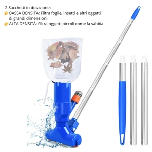 Kit de Aspiradora Manual para Piscinas de Plástico con Mango de Aluminio - Herramientas de Limpieza para el Mantenimiento de Piscinas - Product Image 4