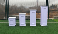 Colonne Romaine Carrée en PVC, Accessoire de Mariage, Présentoir Guide de Chemin pour Fête, Décoration de Socle de Banquet de Mariage