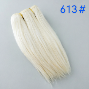 Precio al por mayor: Trama de pelo de cabra de 500 cm para peluca de muñeca, cabello liso de 20 cm de longitud, color 613, pedido mínimo 1 pieza - Product Image 2