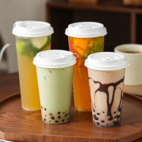 Gobelets en plastique personnalisés de bonne qualité, gobelets en plastique de 16 oz avec couvercles, gobelets en plastique pour yaourt, gobelets pour boissons chaudes et froides