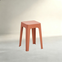 Chaise de salle à manger en plastique et tabouret empilable en plastique, design moderne et coloré, pour restaurant, cuisine, café, style iconique similaire