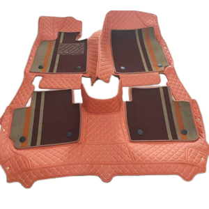 Luxe anti-dérapant 5mm d'épaisseur ensemble complet 3D/5D géométrique cuir intérieur tapis de pied pour <span class=keywords><strong>Volkswagen</strong></span> Tiguan Jetta Bora toutes saisons <span class=keywords><strong>voiture</strong></span> - Product Image 1