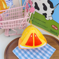 Peluche créative Triangle en trois dimensions Fruit Zero Wallet Coin Bag Key Bag Pendant Children Festival Gifts