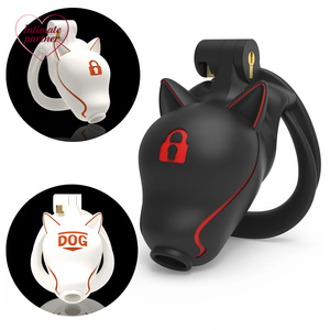 Jaula de Castidad Masculina Puppy IDO, Juguetes Sexuales de Bondage para Adultos, <span class=keywords><strong>Candado</strong></span> Cb con 4 Anillos para Pene de Diferentes Tamaños, Discreto, Dispositivo de Castidad que Previene Infidelidades - Product Image 1