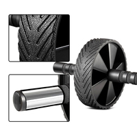 Alat Latihan Otot Perut Single Wheel Abs Roller, Peralatan Fitness untuk Latihan Kestabilan di Rumah