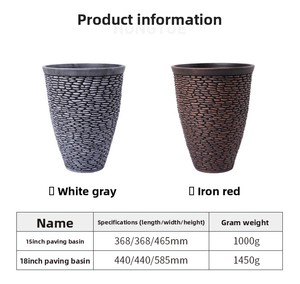 Macetas Modernas Circulares, Cónicas y Rectangulares Grandes para Plantas y Flores, para Jardines Residenciales y Decoración Exterior - Product Image 5