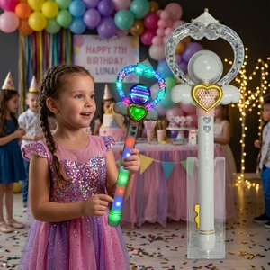Varita Mágica Musical con Luz para <span class=keywords><strong>Niñas</strong></span>, Juguete Eléctrico <span class=keywords><strong>de</strong></span> Plástico, Varita <span class=keywords><strong>de</strong></span> Hada con Purpurina, Bola Giratoria <span class=keywords><strong>de</strong></span> Estrellas, Portátil, para Navidad, Pascua y Eventos - Product Image 6