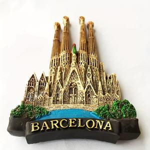 Pegatinas para nevera con imán de metal, arquitectura <span class=keywords><strong>3D</strong></span> personalizada, Sagrada Familia, <span class=keywords><strong>Barcelona</strong></span>, España - Product Image 2